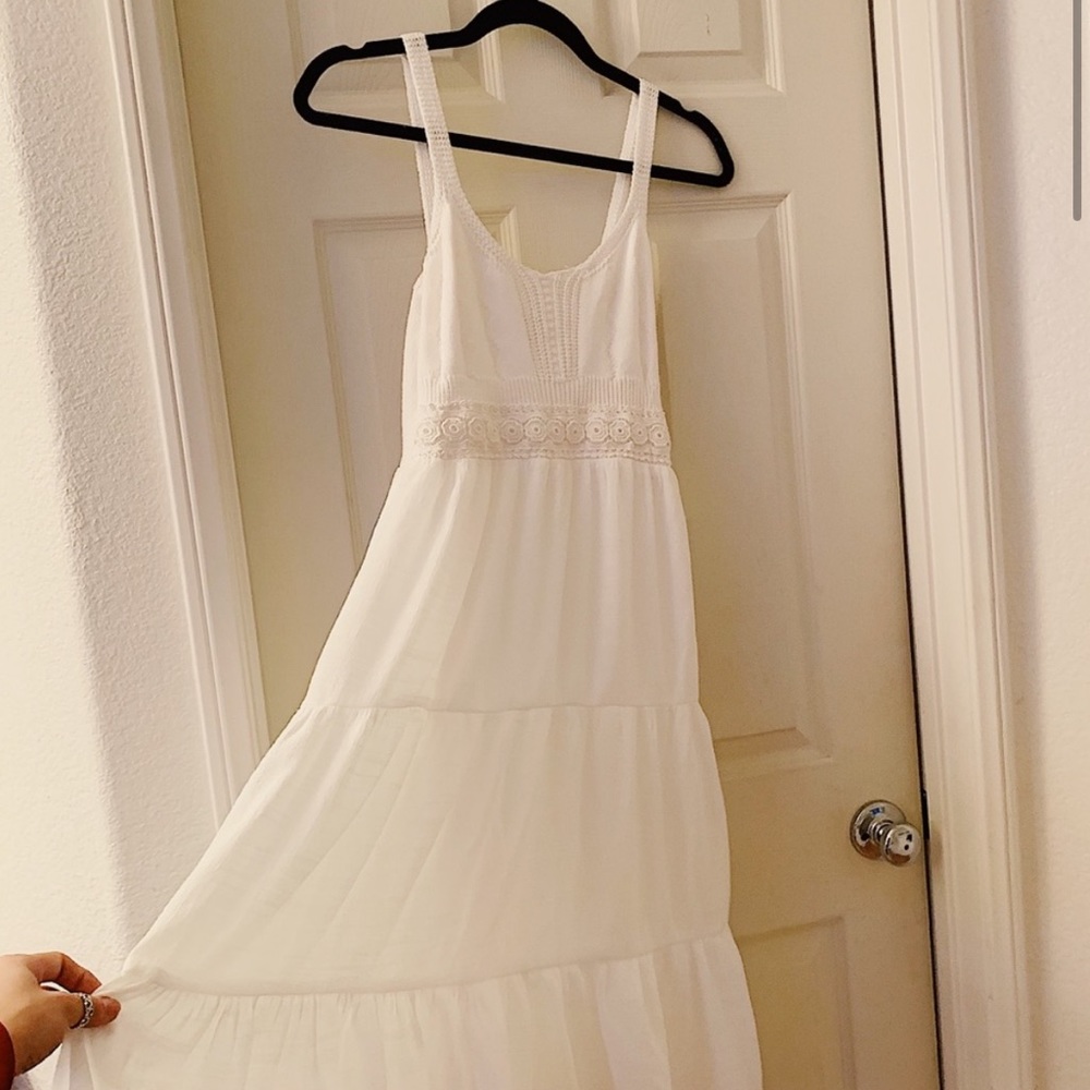 White Knit Maxi Dress